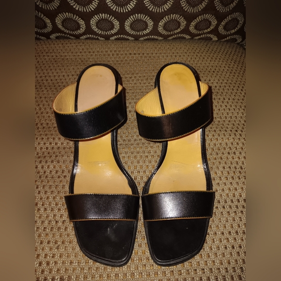 Hermes Leather Heel Sandals Size 6.5 - Picture 1 of 4